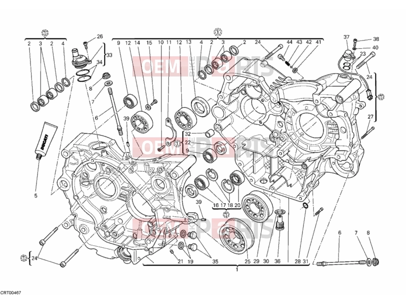 DUCATI 2014 Monster 696 ABS CRANKCASE » ENGINE CASE