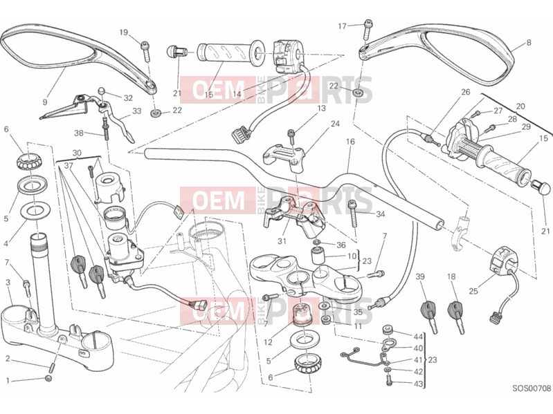 DUCATI 2014 Monster 795 ABS HANDLEBAR » HANDLE BAR