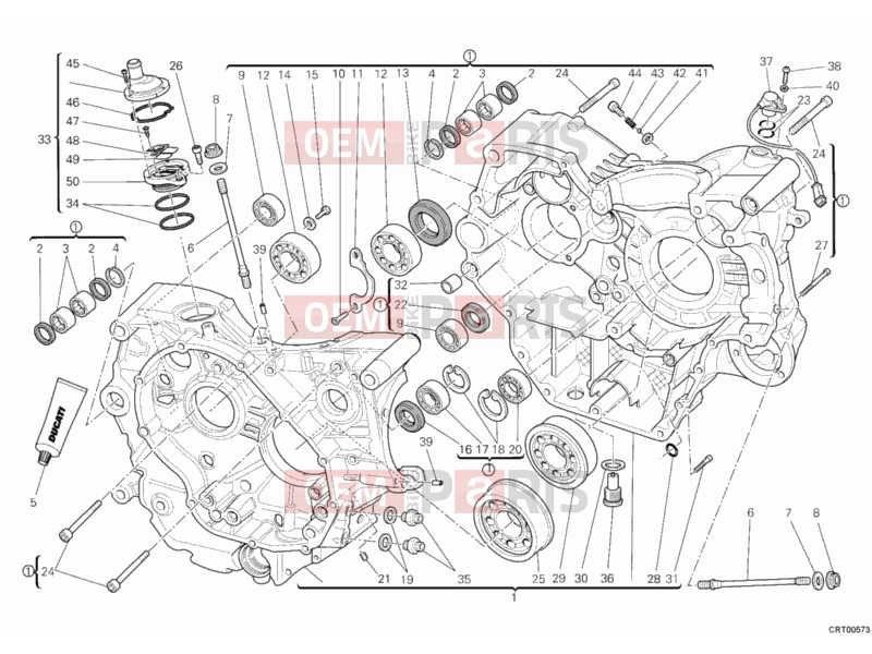 DUCATI 2014 Monster 796 ABS CRANKCASE » ENGINE CASE