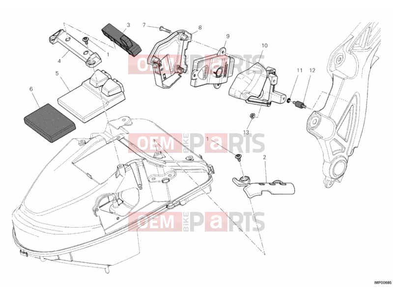 DUCATI 2013 Diavel Carbon ENGINE CONTROL UNIT » HANDLE BAR