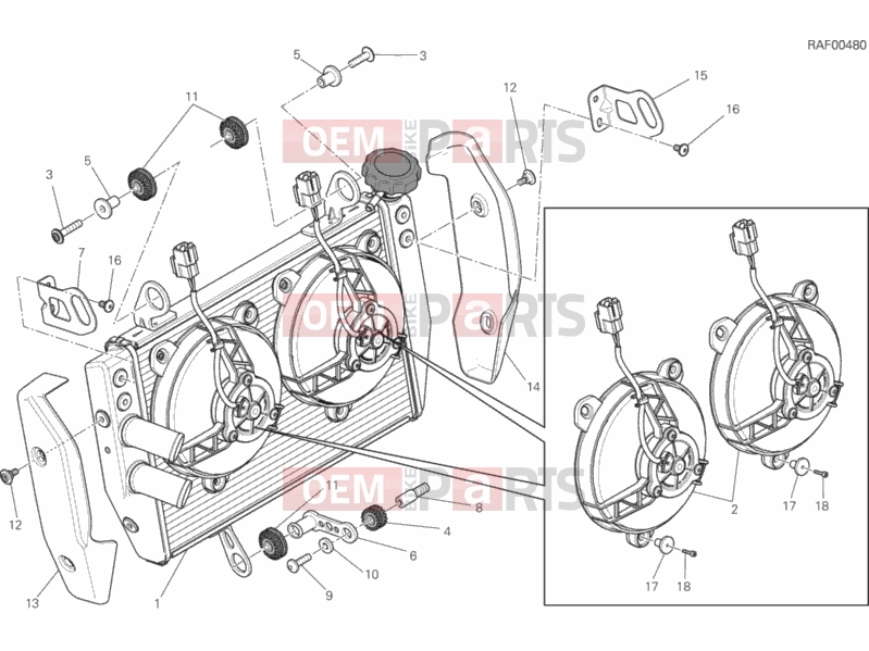 DUCATI 2013 HYPERSTRADA WATER COOLER » COOLING SYSTEM