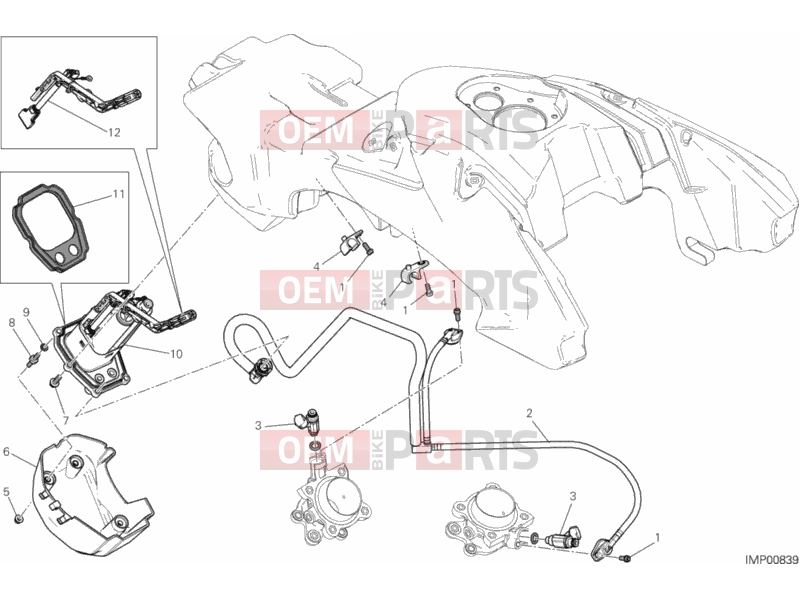 DUCATI 2013 HYPERSTRADA FUEL SYSTEM » INTAKE, CARBURETTOR