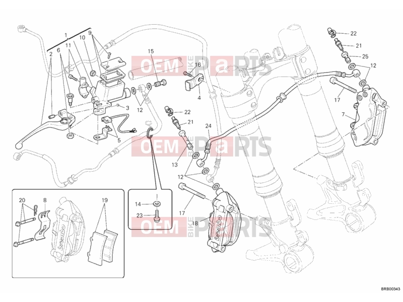 DUCATI 2012 Monster 659 ABS FRONT BRAKE SYSTEM » BRAKING SYSTEM
