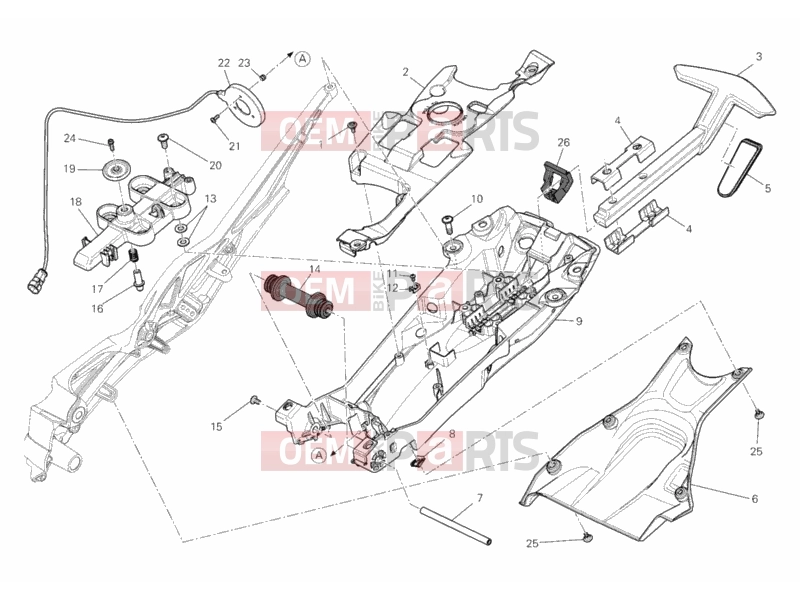 DUCATI 2012 Diavel REAR FRAME COMP. » FRAME