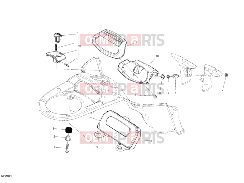 DUCATI 2012 Diavel Carbon INSTRUMENT PANEL » HANDLE BAR