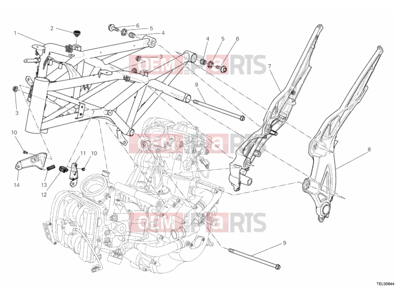 DUCATI 2012 Diavel Carbon FRAME » FRAME