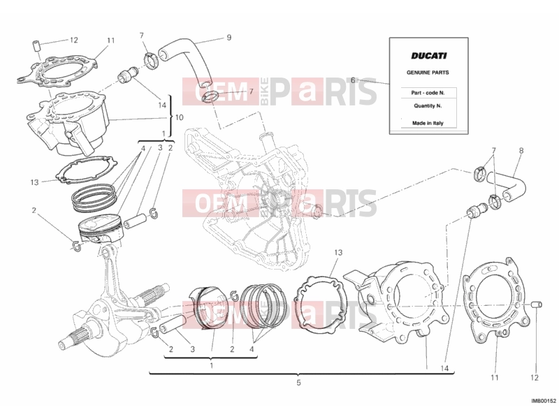 DUCATI 2011 Multistrada 1200 CYLINDER - PISTON » ENGINE CASE