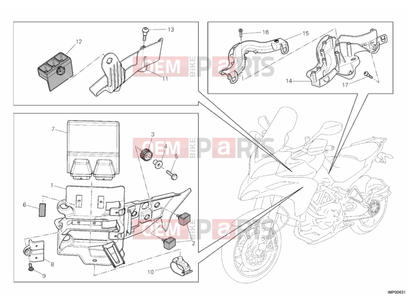 DUCATI 2011 Multistrada 1200 S Touring ENGINE CONTROL UNIT » HANDLE BAR