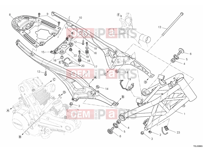 DUCATI 2011 Monster 696 ABS FRAME » FRAME