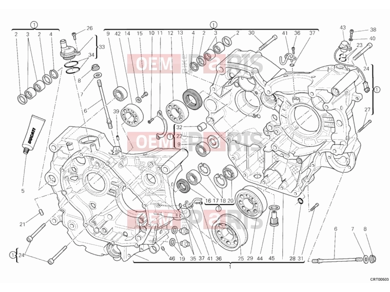 DUCATI 2010 Monster 1100 ABS CRANKCASE » ENGINE CASE