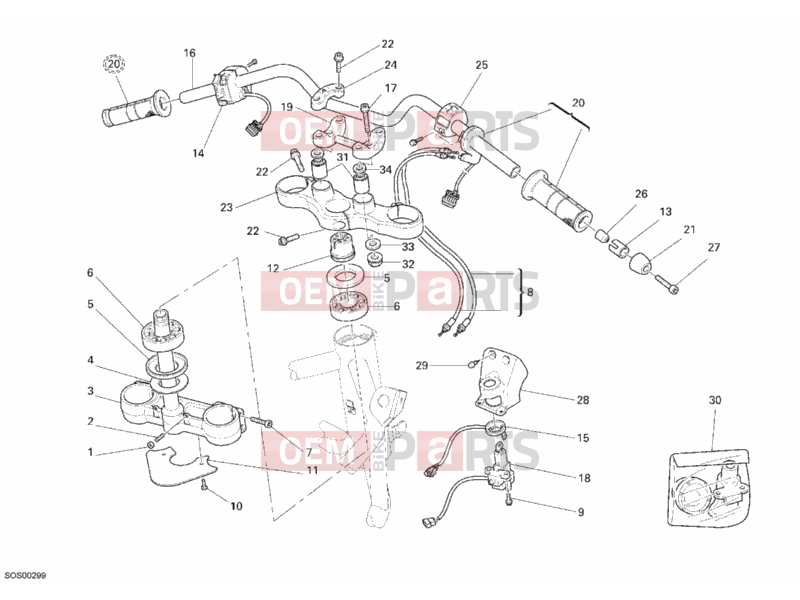 DUCATI 2010 Multistrada 1100 S HANDLEBAR » HANDLE BAR