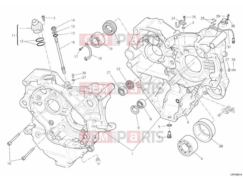 DUCATI 2010 Multistrada 1200 ABS CRANKCASE » ENGINE CASE