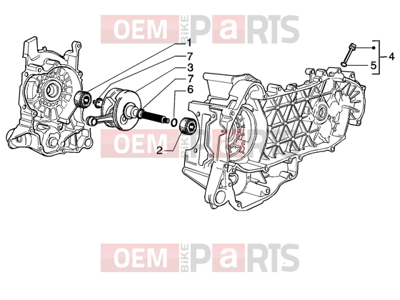 Engine » Crankshaft - Piaggio Beverly 125