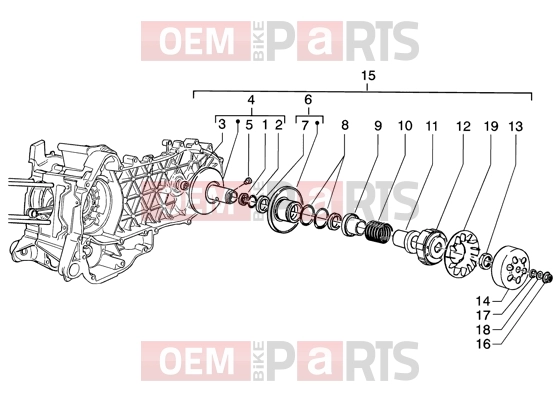 Engine » Driven pulley - Piaggio Beverly 125