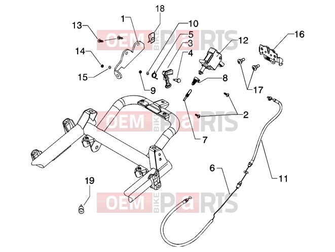 Transmissions » Saddle unlock control - Piaggio Beverly 125