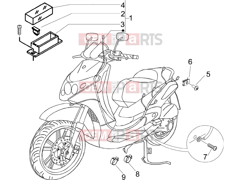 Electrical system » Main cable harness - Piaggio Beverly 125 2005