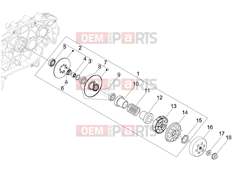 PIAGGIO Beverly 125 Tourer Engine » Driven pulley