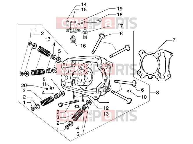 Engine » Head-valves - Piaggio Beverly 200