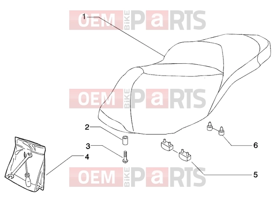 Chassis » Saddle - Piaggio Beverly 200