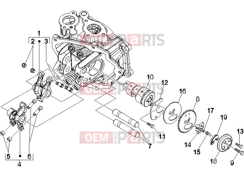 PIAGGIO Beverly 250 Cruiser Engine » Rocking levers support unit
