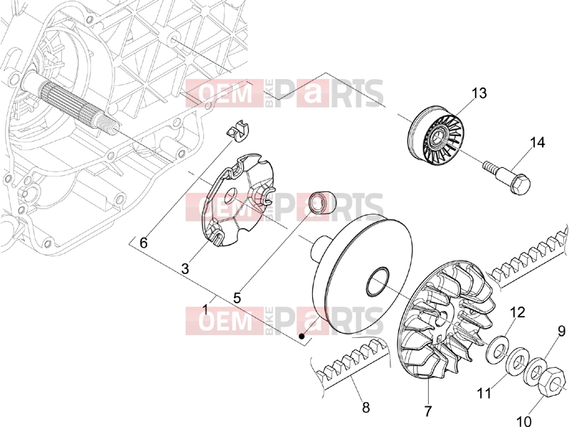 PIAGGIO Beverly 250 Engine » Driving pulley