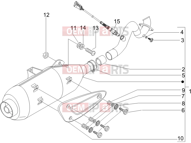 PIAGGIO Beverly 250 ie Engine » Silencer