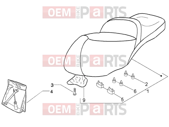 Chassis » Saddle - tools kit - Piaggio Beverly 250 RST