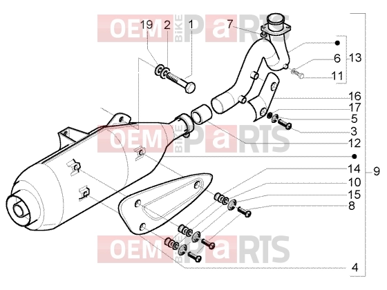 Engine » Silencer - Piaggio Beverly 250 RST