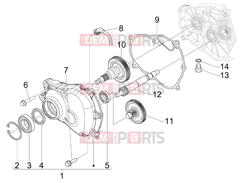 PIAGGIO Beverly 300 ie Tourer Engine » Reduction unit