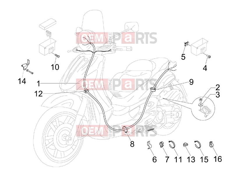 PIAGGIO Beverly 400 ie Tourer Electrical system » Main cable harness