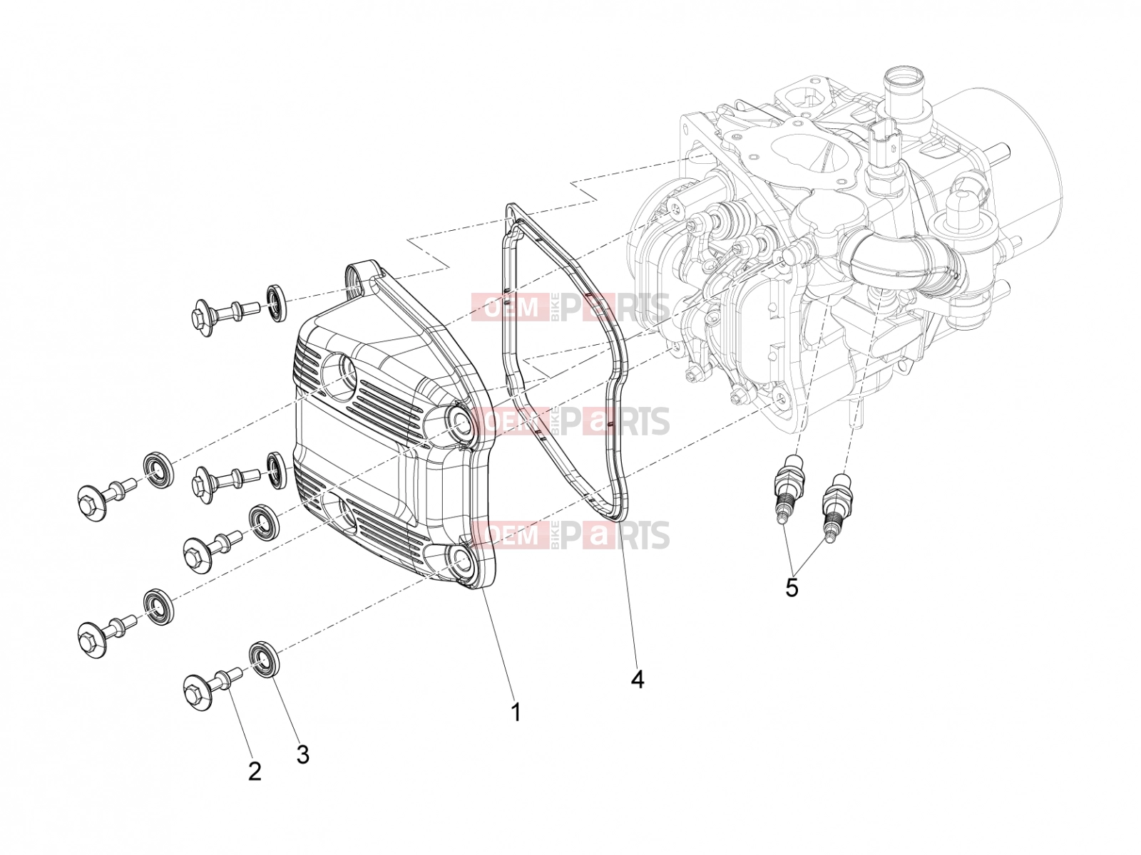 PIAGGIO Beverly 500 Cruiser Engine » Cylinder head cover