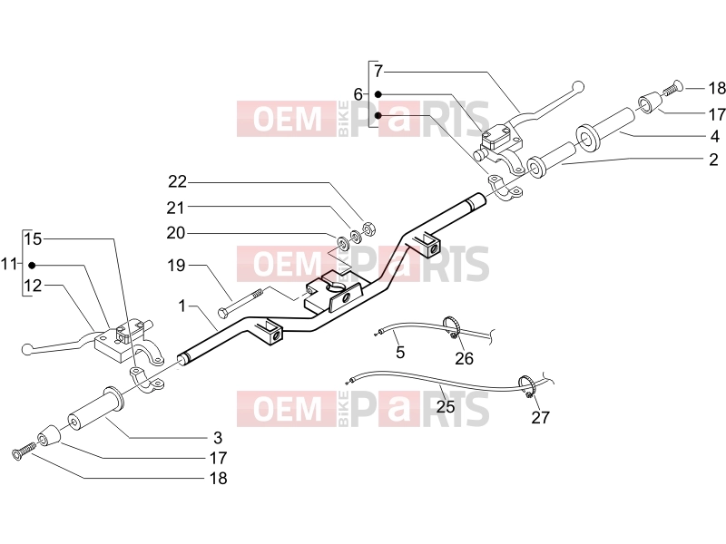 PIAGGIO Beverly 500 Cruiser Handlebars/Steering » Handlebars - Master cil.