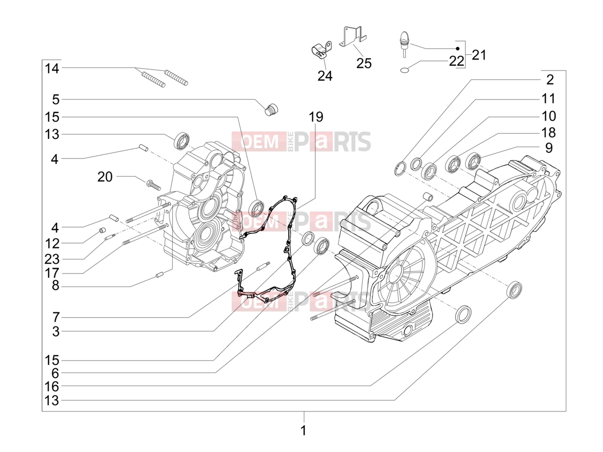 PIAGGIO Beverly 500 Cruiser Engine » Crankcase