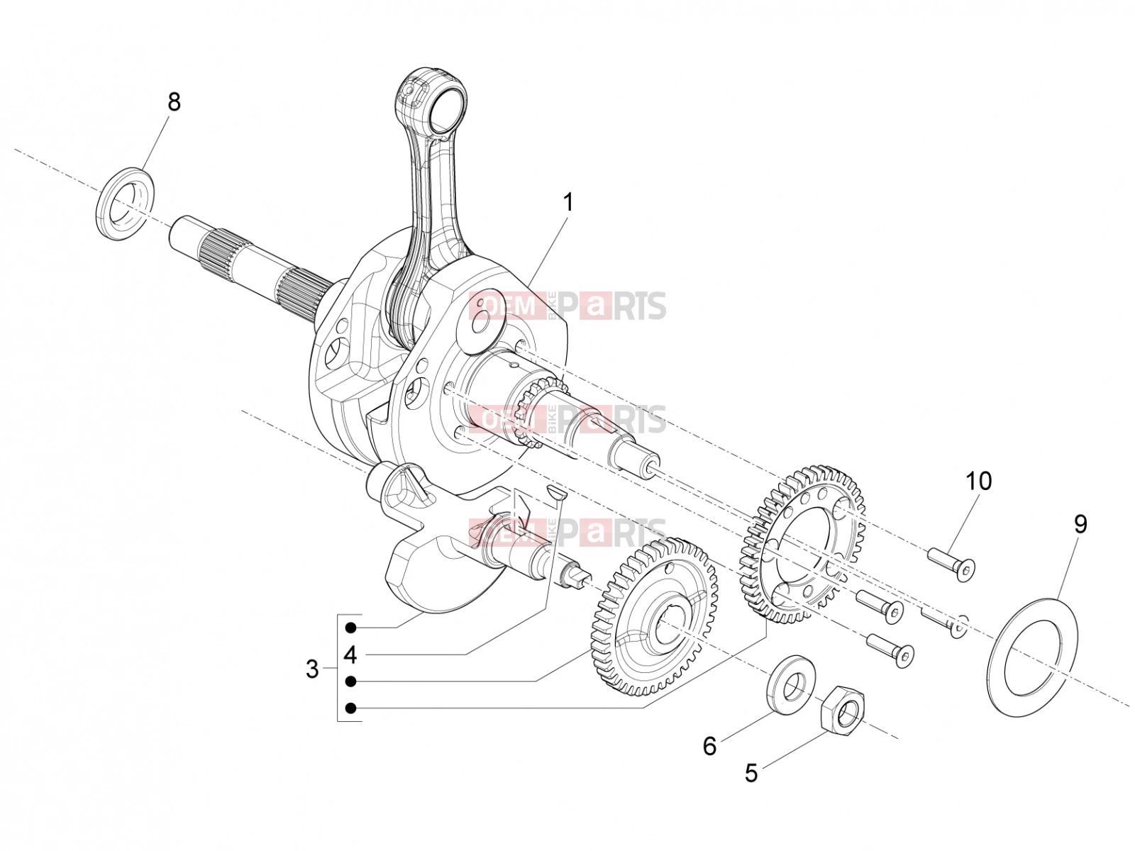 PIAGGIO Beverly 500 ie Engine » Crankshaft