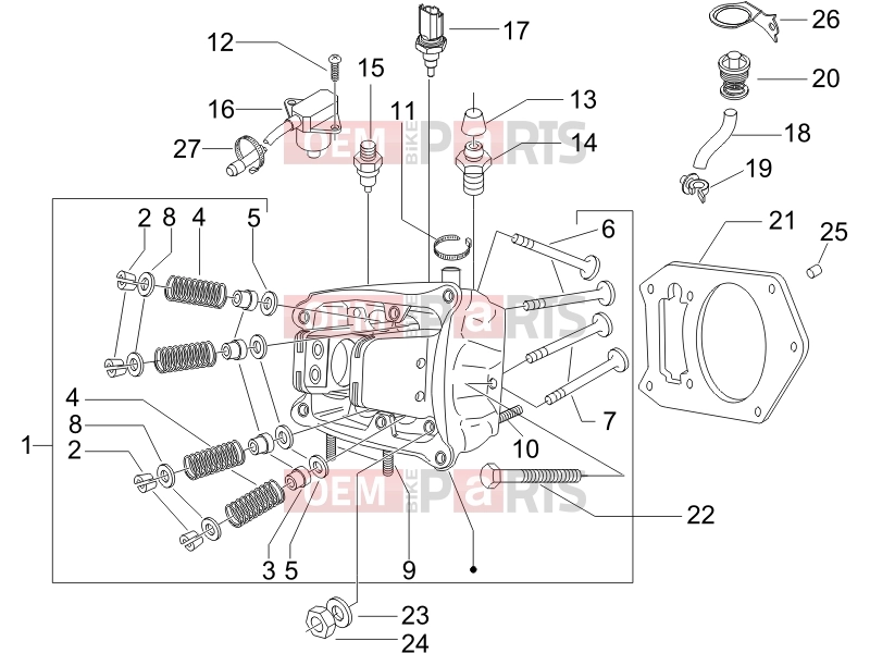 PIAGGIO Beverly 500 ie Engine » Head unit - Valve