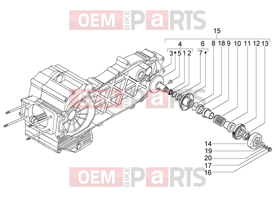 Engine » Driven pulley - Piaggio BV 500 ( USA / CA )
