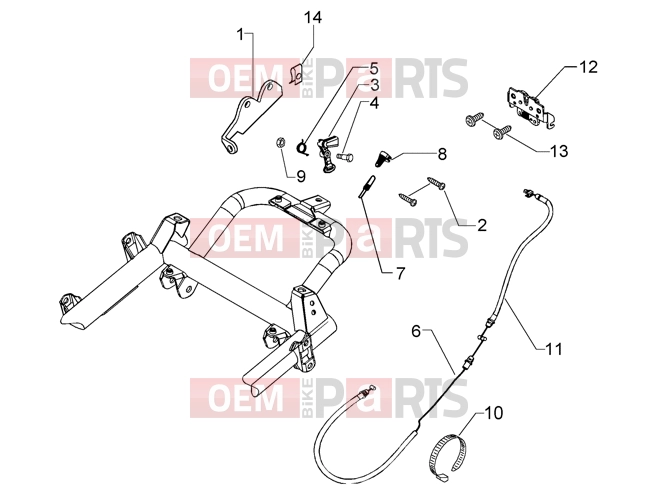 Chassis » Saddle unlock control - Piaggio BV 500 ( USA / CA )
