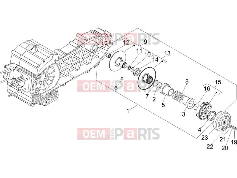 PIAGGIO BV 500 ( USA / CA ) Engine » Driven pulley