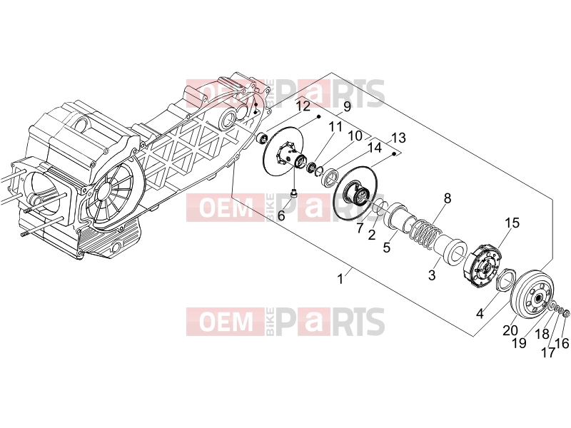 PIAGGIO BV 500 ( USA / CA ) Engine » Driven pulley