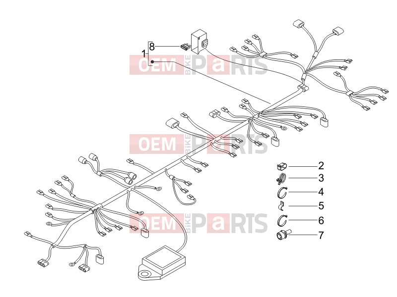 PIAGGIO Carnaby 200 Electrical system » Main cable harness