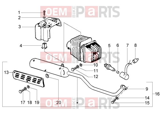 PIAGGIO Engine » Silencer-baffle