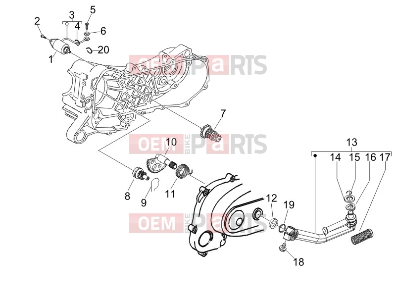 PIAGGIO Fly 100 Engine » Stater - Electric starter