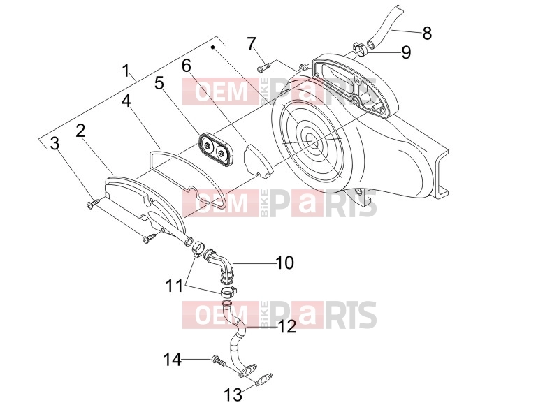 Engine » Secondary air box - Piaggio Fly 100 2013