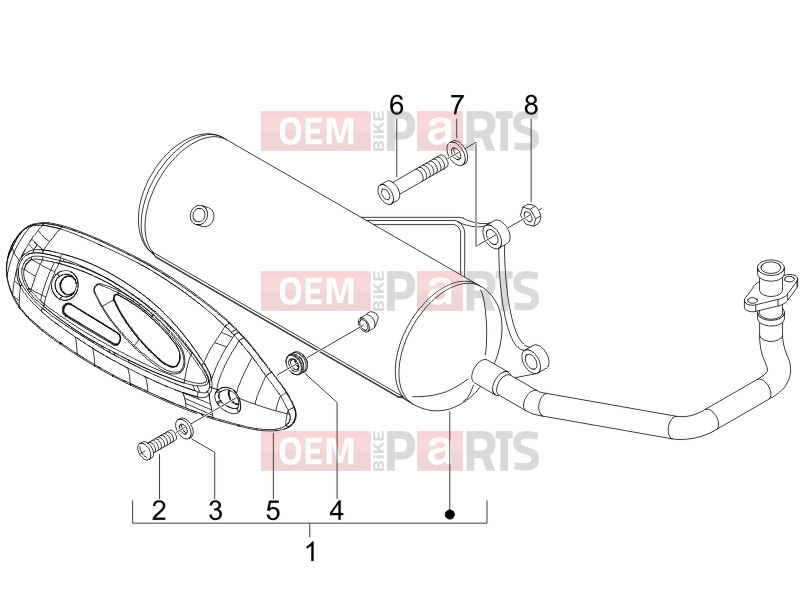 Engine » Silencer - Piaggio Fly 100 2014