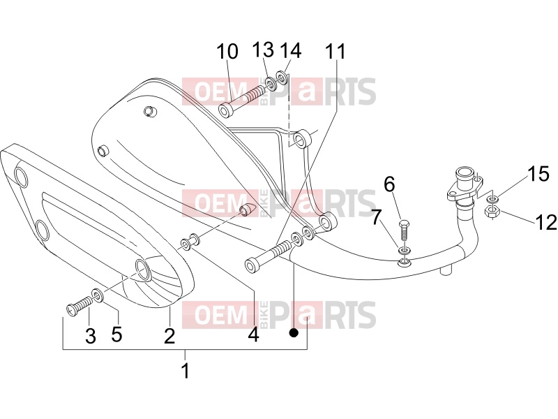 Engine » Silencer - Piaggio Fly 125 2006
