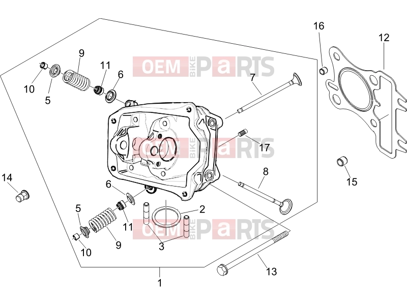 Engine » Head unit - Valve - Piaggio Fly 150 2006