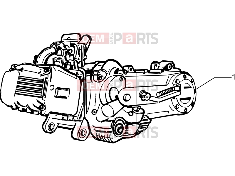 Engine » Engine, assembly - Piaggio Fly 150 2009