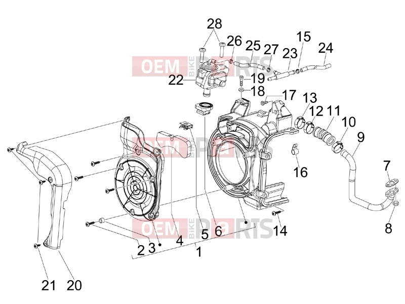 Engine » Secondary air box - Piaggio Fly 150 2009