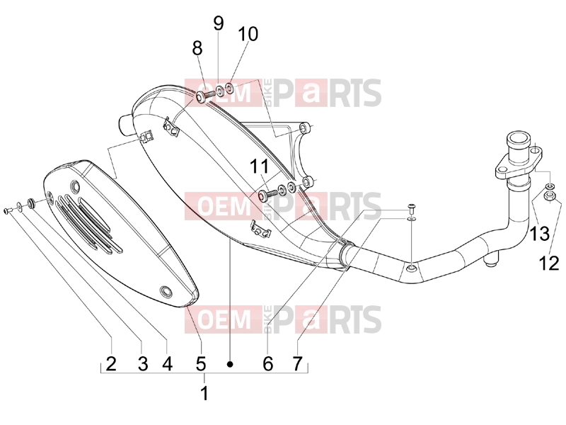Engine » Silencer - Piaggio Fly 150 2010