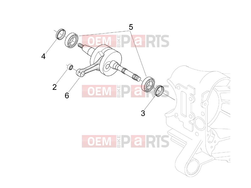 Engine » Crankshaft - Piaggio Fly 50 2T 2005